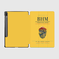 Thumbnail for Birmingham-Shuttlesworth International Airport (BHM) design on yellow samsung tablet tablet case
