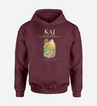 Thumbnail for Kajaani Airport (KAJ) design on dark red hoodie single-side print