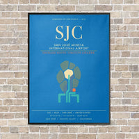 Thumbnail for San Jose Mineta International Airport SJC - Canvas Framed - Turquoise
