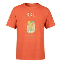 Thumbnail for Brussels Airport (BRU) T-Shirt single-side front print in Orange | brussels-bru-airport-double-side-t-shirt