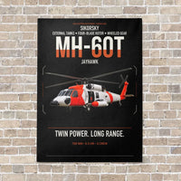 Thumbnail for Sikorsky MH-60T Jayhawk vertical canvas print - no frame - black background