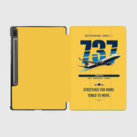 Thumbnail for Boeing 737 MAX 10 design on yellow samsung tablet tablet case