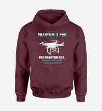 Thumbnail for DJI Phantom 3 Professional design on dark red hoodie single side