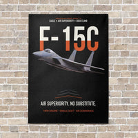 Thumbnail for F-15C Eagle Air Superiority No Substitute vertical canvas print - no frame - black background
