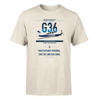 Thumbnail for Beechcraft Bonanza G36 design on beige t-shirt, single-side print