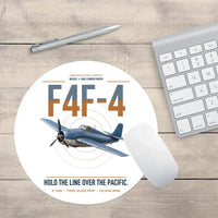 Thumbnail for F4F-4 Wildcat design on white round mouse pad