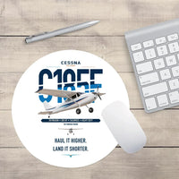 Thumbnail for Cessna A185F Skywagon design on white round mouse pad