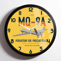 Thumbnail for MQ-9A Reaper design on yellow framed wall clock