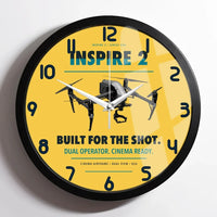 Thumbnail for DJI Inspire 2 design on yellow framed wall clock