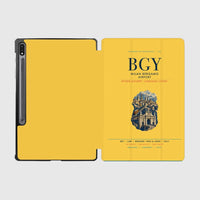 Thumbnail for Milan Bergamo Airport (BGY) design on yellow samsung tablet tablet case