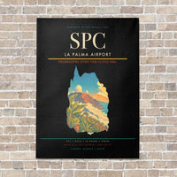 Thumbnail for La Palma Airport SPC vertical canvas print - no frame - black background