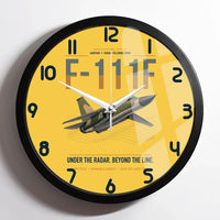 Thumbnail for F-111F Aardvark design on yellow framed wall clock