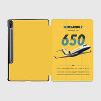 Thumbnail for Bombardier Challenger 650 design on yellow samsung tablet tablet case