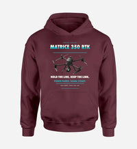 Thumbnail for DJI Matrice 350 RTK design on dark red hoodie single side