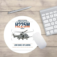 Thumbnail for Airbus Helicopters H225M Caracal design on white round mouse pad