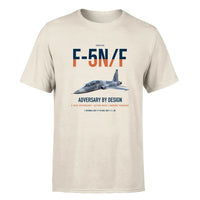 Thumbnail for F-5N F Adversary design on beige double-side t-shirt, single-side print