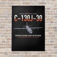 Thumbnail for C-130J-30 Super Hercules vertical canvas print - no frame - black background