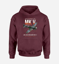 Thumbnail for Hawker Tempest Mk V design on dark red double-side hoodie, single-side print