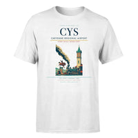 Thumbnail for Cheyenne Regional Airport (CYS) T-Shirt single-side front print in White | cheyenne-regional-airport-cys-double-side-t-shirt