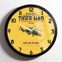 Thumbnail for Airbus Helicopters Tiger HAD design on yellow framed wall clock