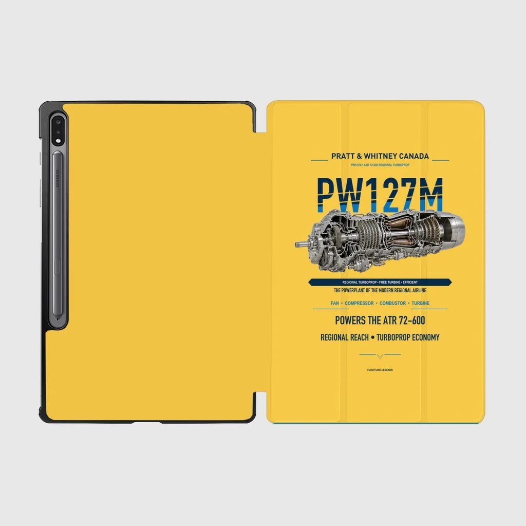 PW127M design on yellow samsung tablet tablet case