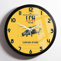 Thumbnail for HAL LCH Prachand design on yellow framed wall clock