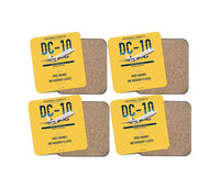 Thumbnail for McDonnell Douglas DC-10 design on yellow 4 pieces set coaster