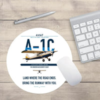 Thumbnail for Aviat Husky A-1C-180 design on white round mouse pad