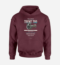 Thumbnail for TRENT 700 design on dark red hoodie single side