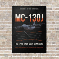 Thumbnail for MC-130J COMMANDO II vertical canvas print - no frame - black background