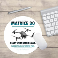 Thumbnail for DJI Matrice 30 design on white round mouse pad