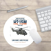 Thumbnail for Airbus H215M design on white round mouse pad