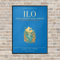 Thumbnail for Iloilo International Airport ILO - Canvas Framed - Turquoise