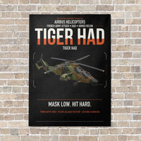 Thumbnail for Airbus Helicopters Tiger HAD vertical canvas print - no frame - black background