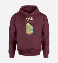 Thumbnail for Salerno Costa d'Amalfi Airport (QSR) design on dark red hoodie single-side print