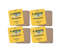 Thumbnail for Tecnam P-Mentor design on yellow 4 pieces set coaster