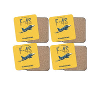 Thumbnail for F-4S Phantom II design on yellow 4 pieces set coaster
