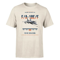 Thumbnail for F A-18E F Buddy Tanker design on beige double-side t-shirt, single-side print