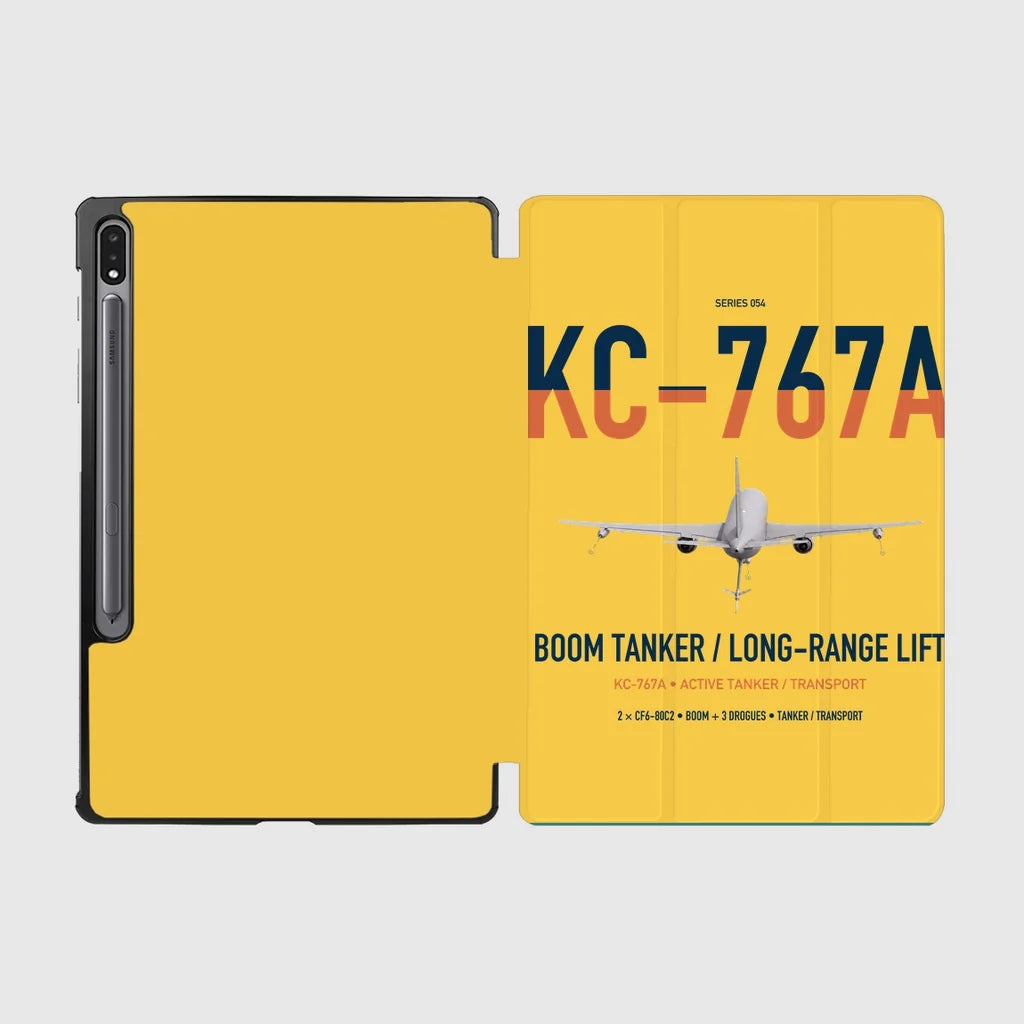 Boeing KC-767A design on yellow samsung tablet tablet case