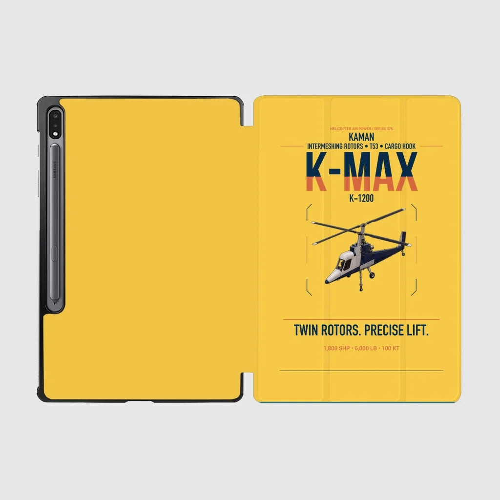 Kaman K-1200 K-MAX design on yellow samsung tablet tablet case