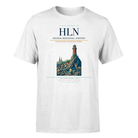 Single-Side Printing — Helena Regional Airport (HLN) Double-Side T-Shirt