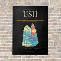 Thumbnail for Malvinas Argentinas International Airport USH — Ushuaia vertical canvas print - no frame - black background