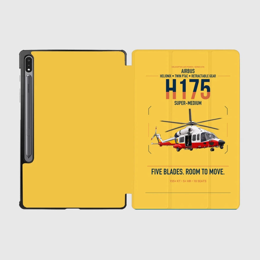 Airbus H175 design on yellow samsung tablet tablet case