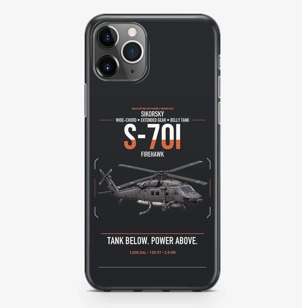 Sikorsky S-70i FIREHAWK design on black magsafe iphone case, for iPhone Pro Max