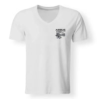 Thumbnail for Airbus A350 & Trent Wxb Engine Designed V-Neck T-Shirts - view 19