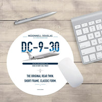 Thumbnail for McDonnell Douglas DC-9-30 design on white round mouse pad