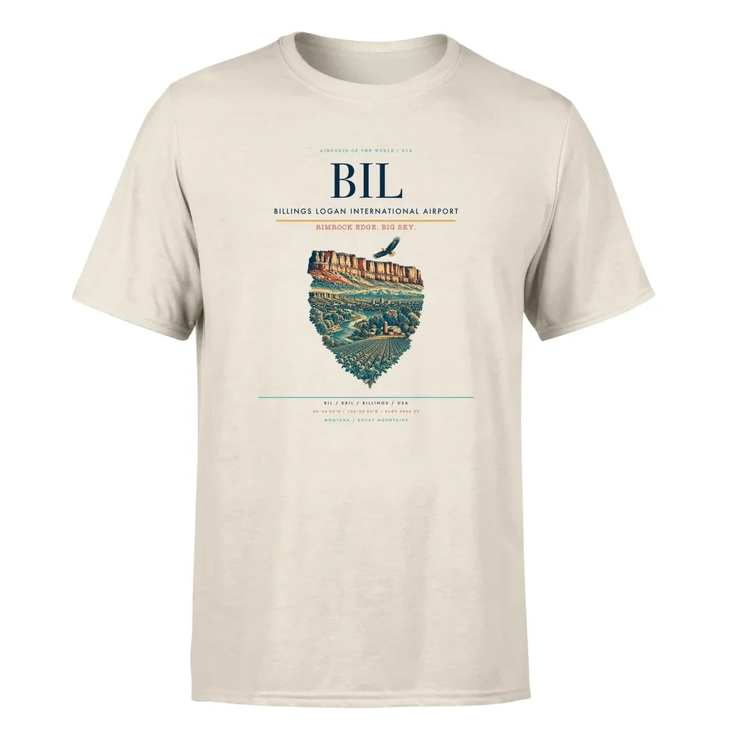 Billings Airport (BIL) Premium T-Shirt Beige