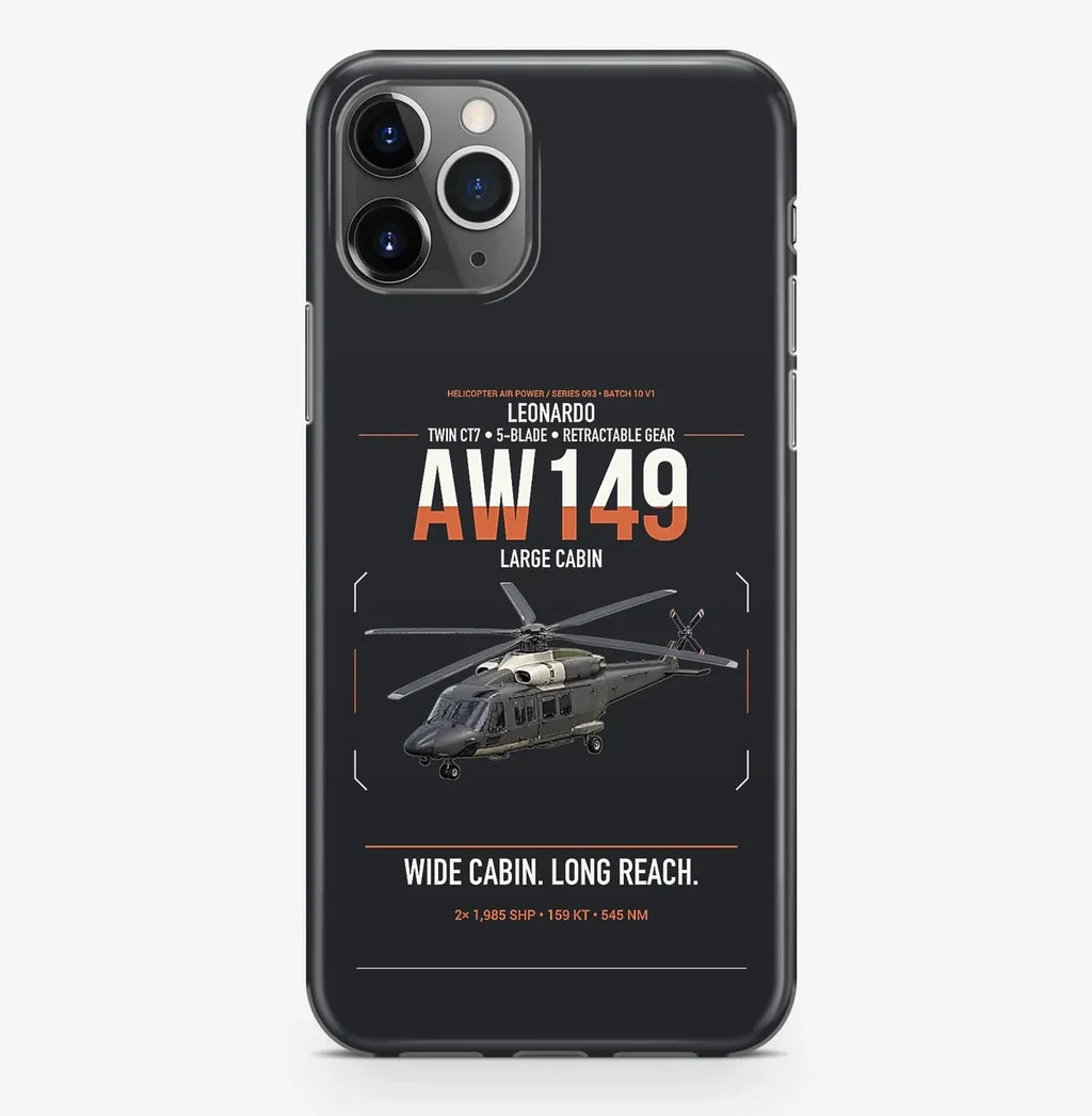 Leonardo AW149 design on black magsafe iphone case, for iPhone Pro Max