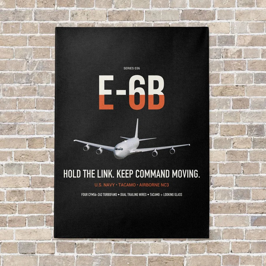 E-6B Mercury vertical canvas print - no frame - black background