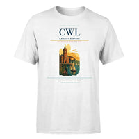 Thumbnail for Cardiff Airport (CWL) T-Shirt single-side front print in White | cardiff-airport-cwl-double-side-t-shirt